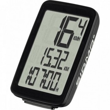 Pure 1 Wired Bike Computer Black - Large Display, 5 Functions, IPX8 Waterproof - 1