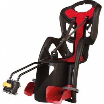 Pepe Rear Child Seat, Black/Red Frame, EN 14344 Certified - 1