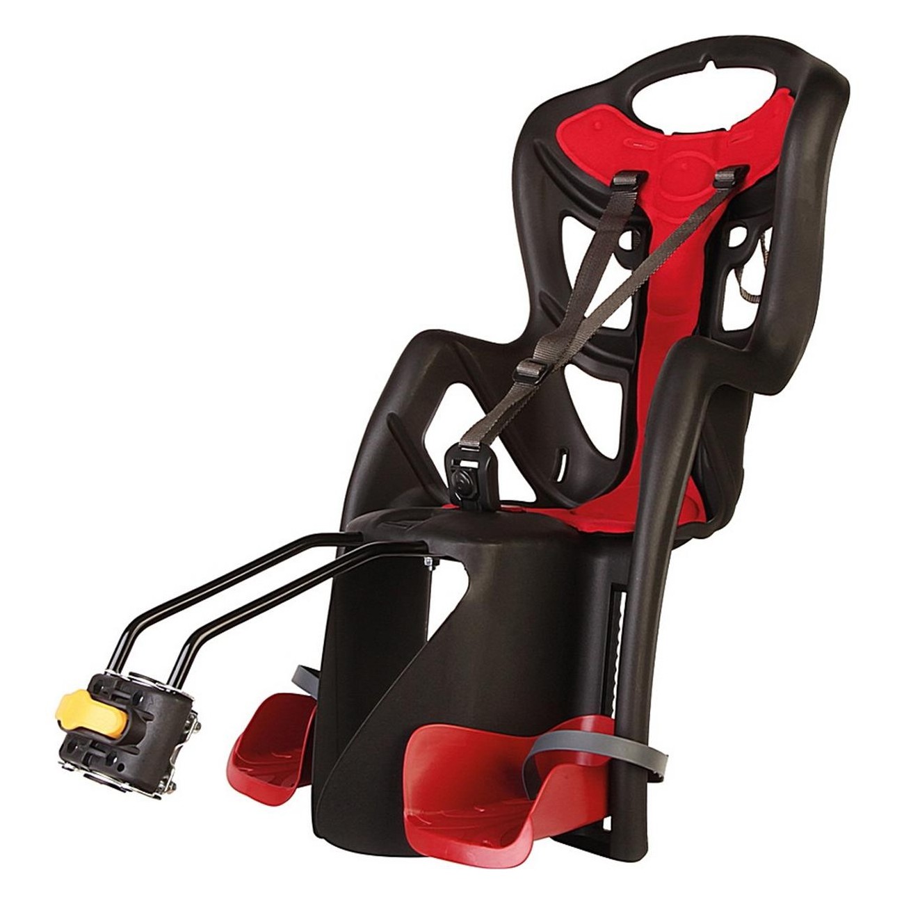 Pepe Rear Child Seat, Black/Red Frame, EN 14344 Certified - 1