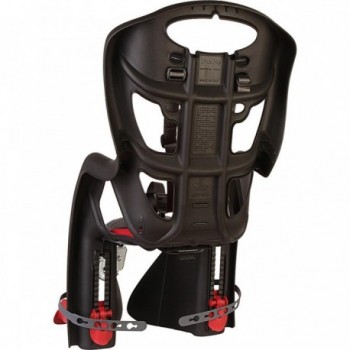 Pepe Rear Child Seat, Black/Red Frame, EN 14344 Certified - 3