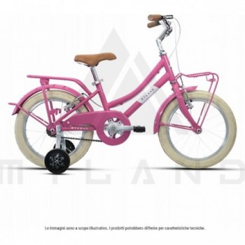 16' Kinderfahrrad City Rosa aus Hi-Ten Stahl mit V-Brake - 1