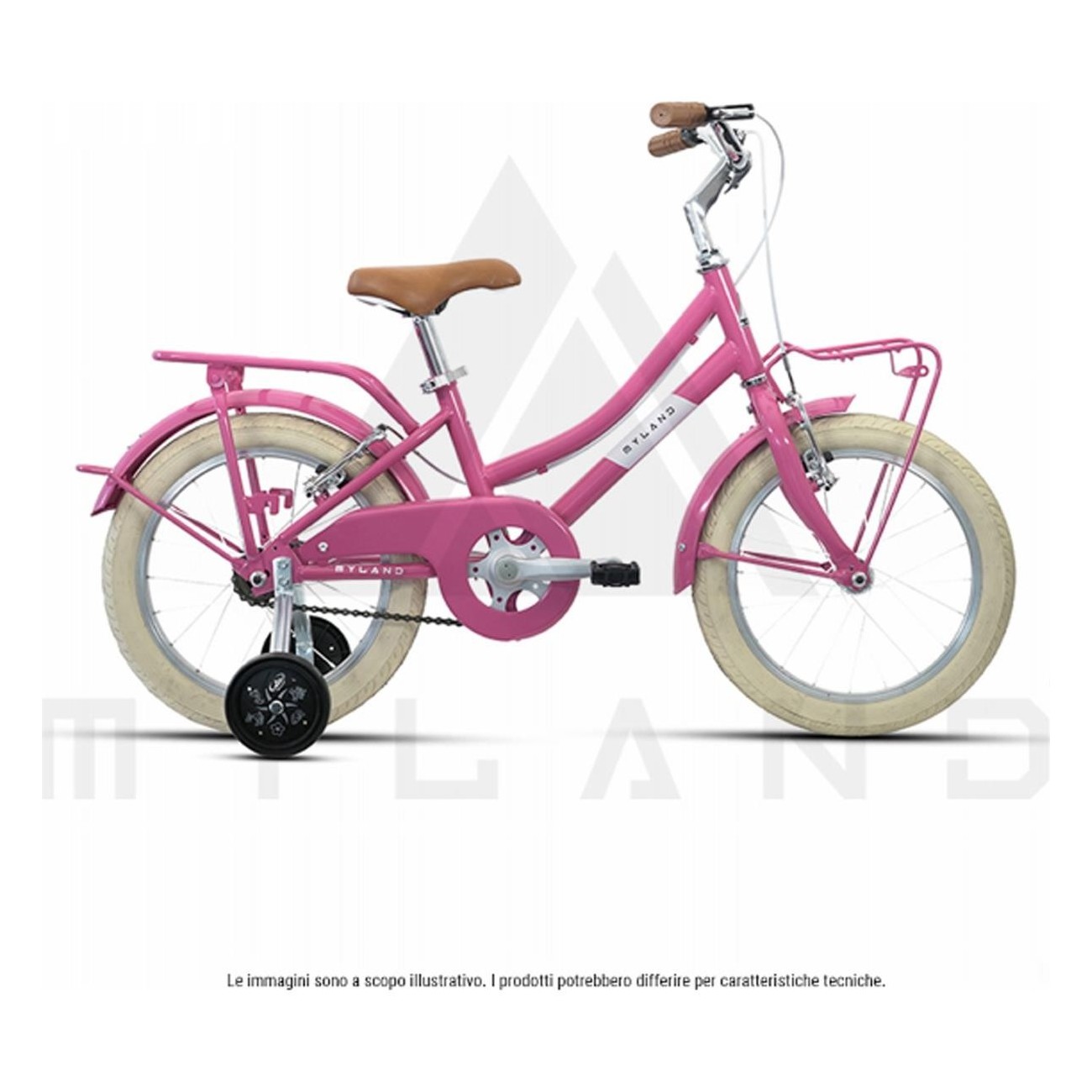 16' City Kids Bike Pink Hi-Ten Steel with V-Brake - 1