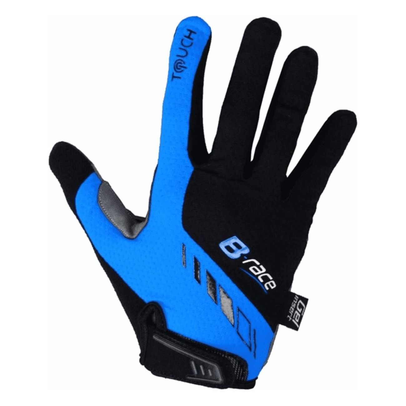 Summer Long Bump Gel Pro Gloves Black/Blue Size S with Gel Padding and Ventilation - 1