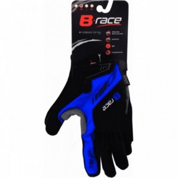 Summer Long Bump Gel Pro Gloves Black/Blue Size S with Gel Padding and Ventilation - 3