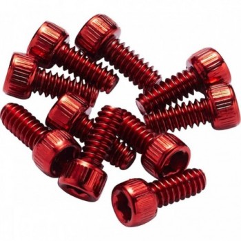 Red Steel 11mm Reverse Pedal Pins for Escape Pro, Black One, Base - 10 pcs - 1