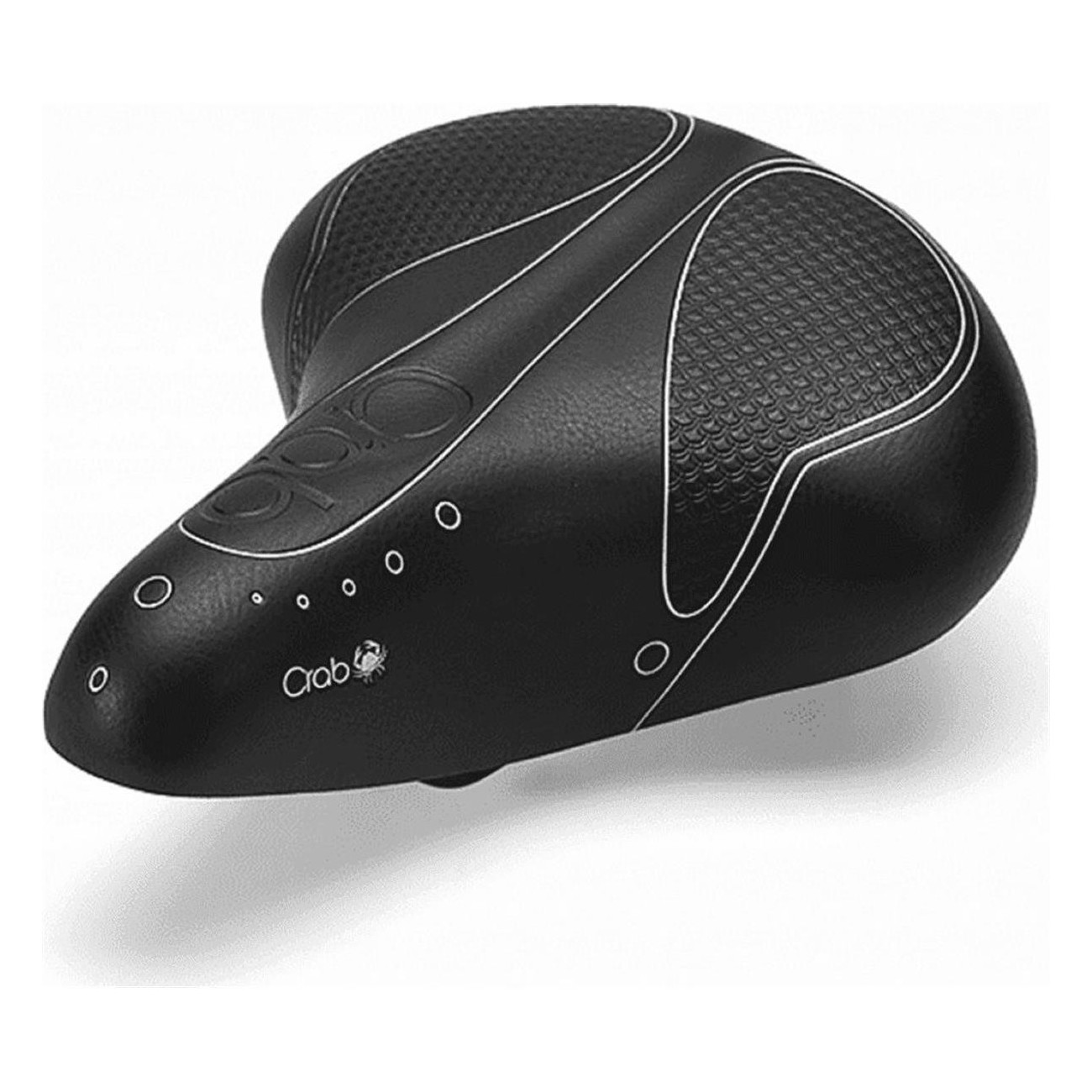 Women's Citybike Saddle Black with Springs 258x204 mm - Comfort & Style - 1