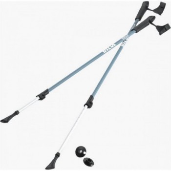 Silva 7075 Aluminum Walking Poles with Rubber Handles and Accessories - 1