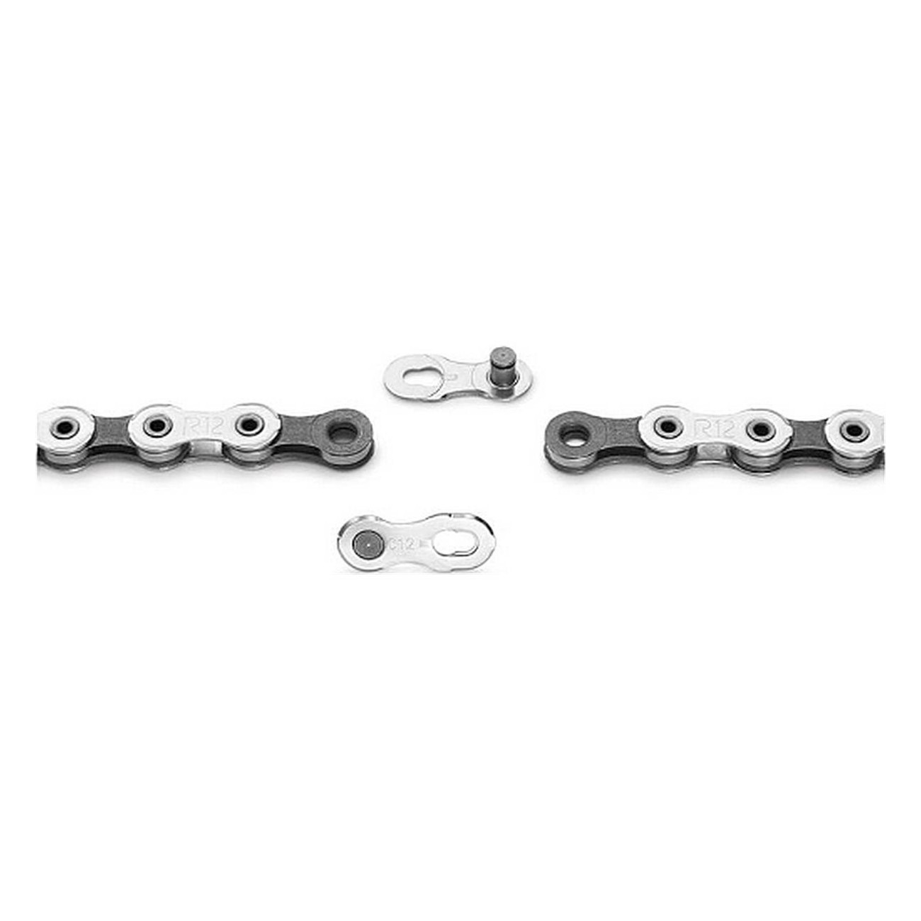 Super Record 12v Chain - 113 Links Silver Grey with Missing Link - 1