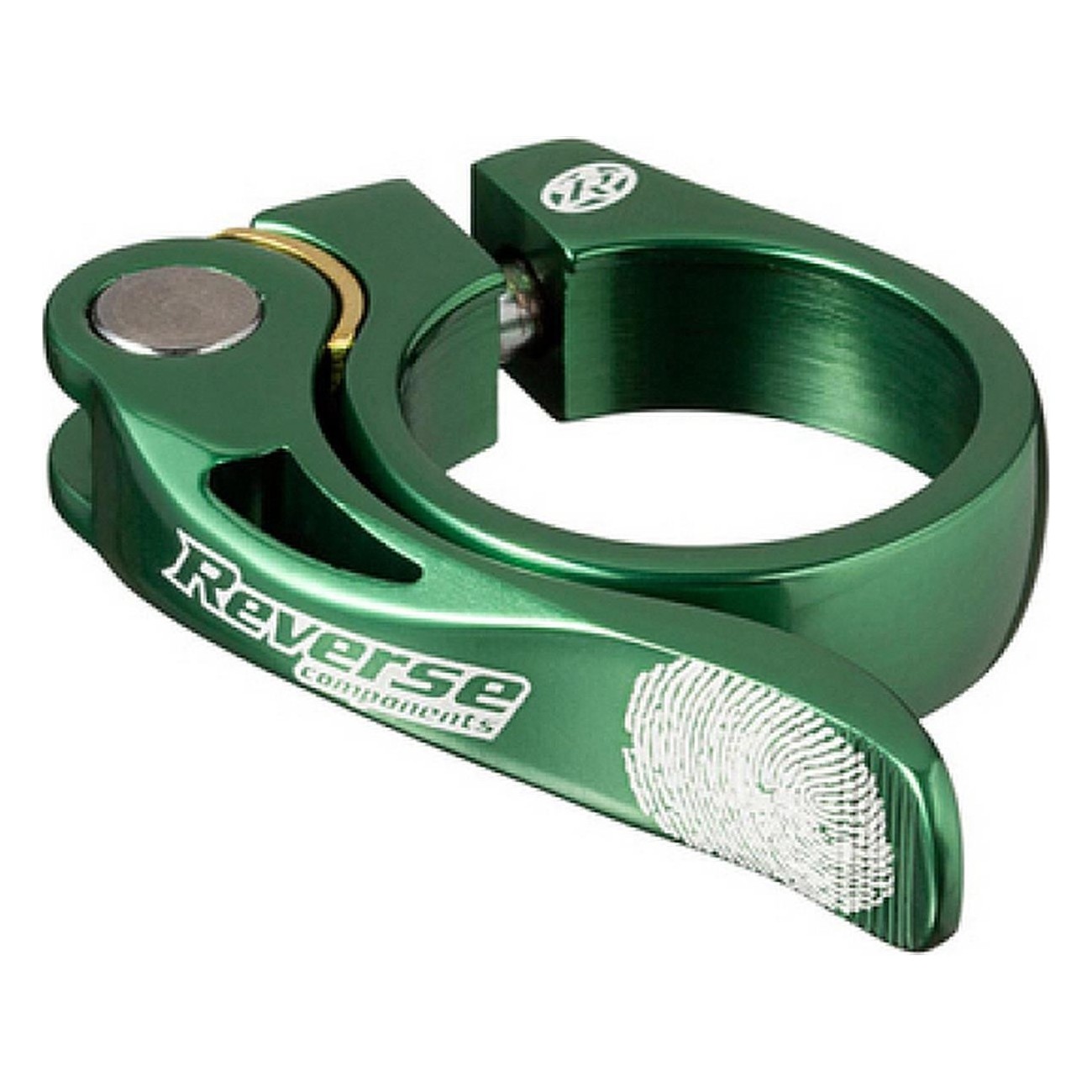 Abrazadera de Silla Reverse Long Life Ø34,9mm Verde con Bloqueo de Latón - 1