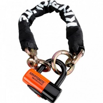 Catena di Sicurezza New York Noose 1275 con Lucchetto Evolution Series 4 - Nero e Arancio, Protezione 9/10 - 1 - Lucchetti - 072