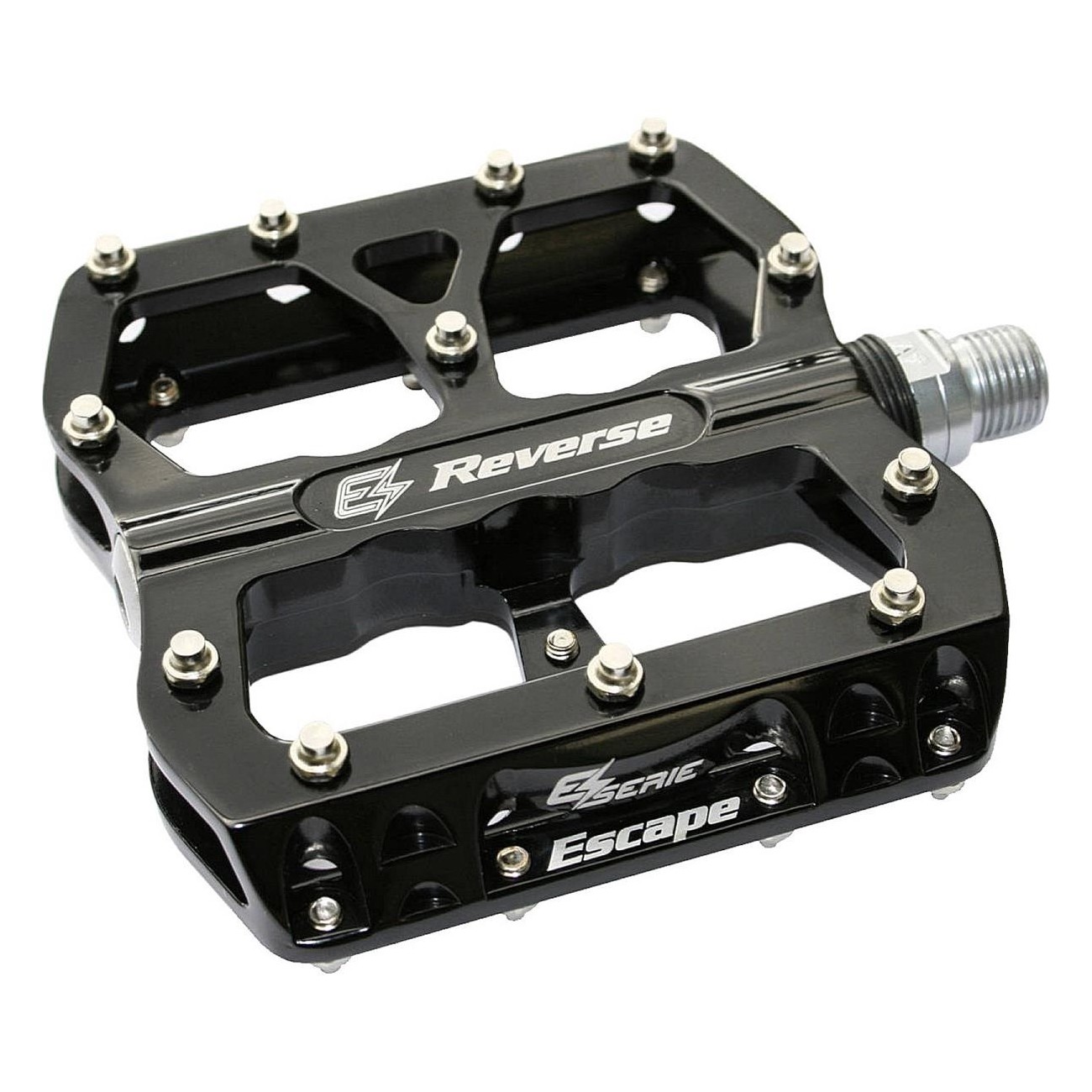 Pedal e-escape Reverse para eBike, cuerpo reforzado negro, robusto y eficiente - 1