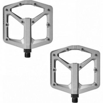 Pedali Flat Crankbrothers Stamp 3 Large Grigio per MTB Offroad - Freeride, Enduro, Trail, Downhill, All Mountain - 1 - Pedali - 