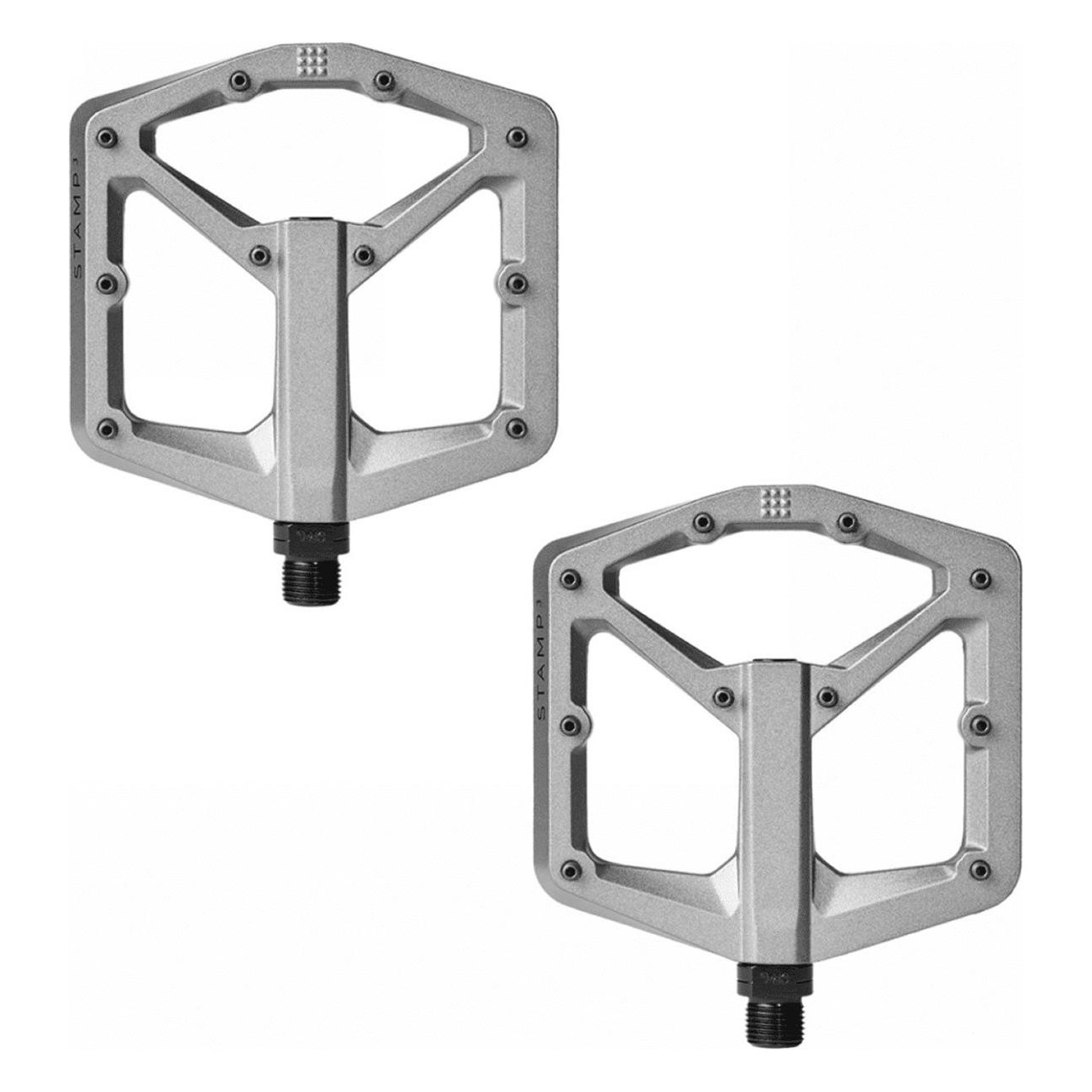 Crankbrothers Stamp 3 Large Flat Pedals Gray for MTB Offroad - Freeride, Enduro, Trail - 1