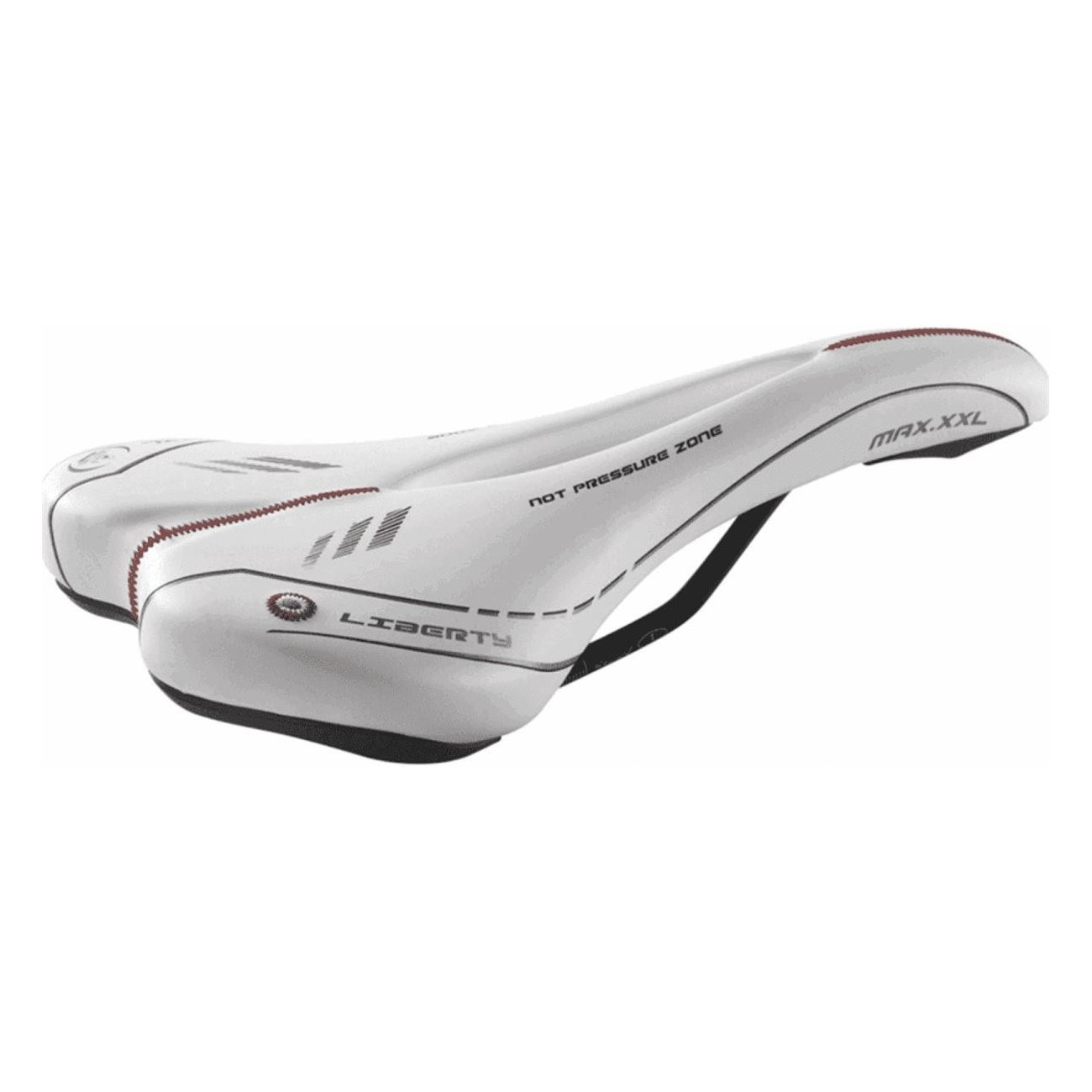 MTB Liberty XXL White Saddle for Citybike - Ergonomic Comfort 278x134 mm, 290g - 1