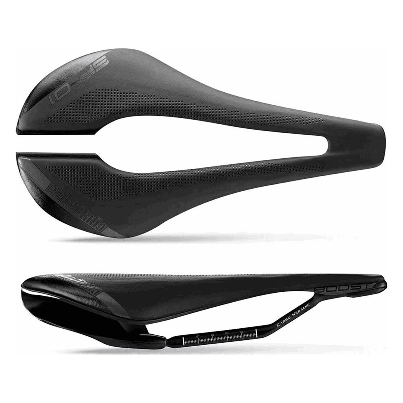 Selle SP-01 Boost Superflow Carbone Noir 146x250mm 165gr - Légère et Résistante - 1