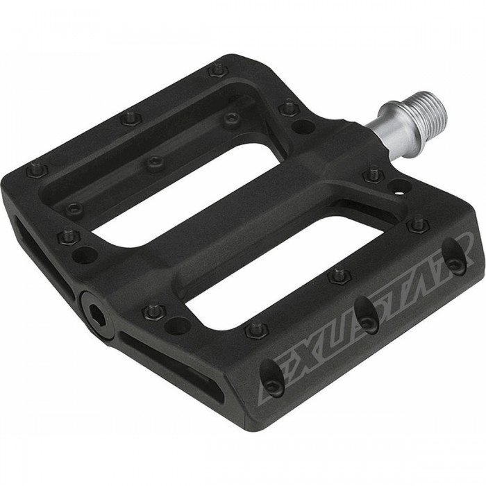 Exustar E-PB71 Flat MTB Pedals 105x108mm Black Thermoplastic Cr-Mo - 1