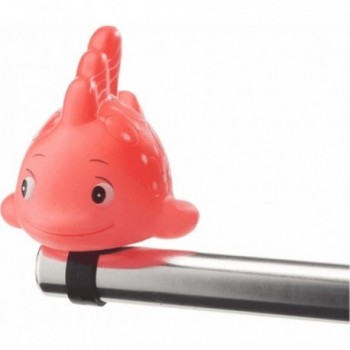 Sonnette de vélo en forme de poisson rose pour enfants - Accessoire amusant et sûr - 1