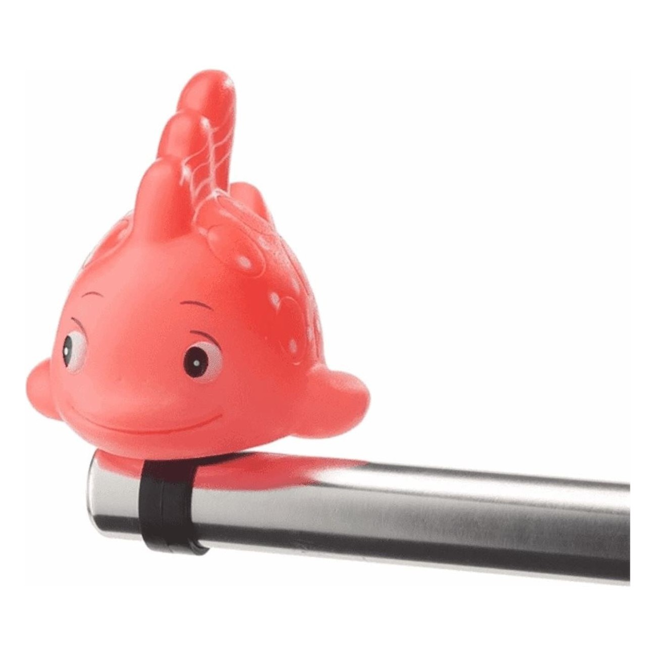 Sonnette de vélo en forme de poisson rose pour enfants - Accessoire amusant et sûr - 1