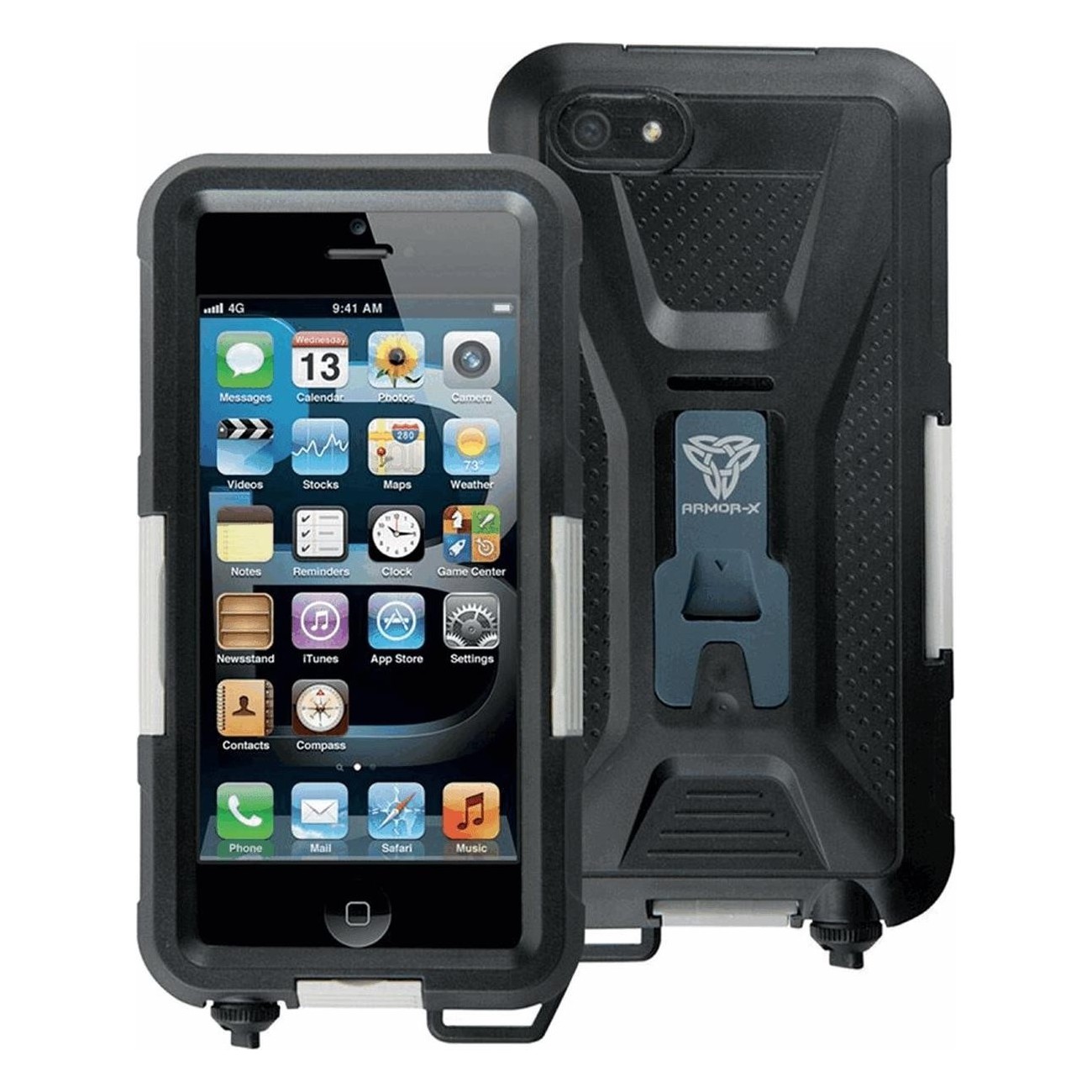 Armor X Black Case for iPhone 4/5/5s/5c - Rugged Protection - 1