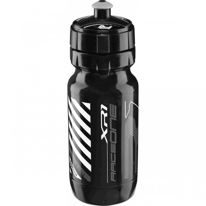 XR1 Sports Bottle 600ml Black and Silver with RaceOne Cap - 1