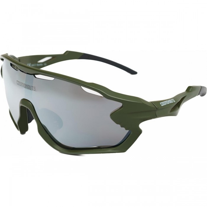 Sportbrille Cosmonaut Apollo 13 Grün mit Revo Silver Linsen aus TR90 Swiss Grilamid - 1