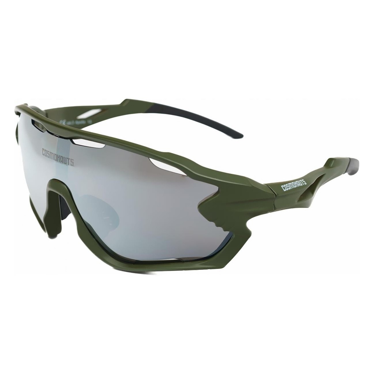 Sportbrille Cosmonaut Apollo 13 Grün mit Revo Silver Linsen aus TR90 Swiss Grilamid - 1