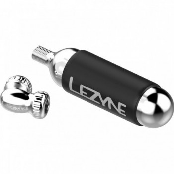 Bomba Lezyne CO2 Twin Speed Drive CNC con Cartucho 25g Plata - Inflado Rápido - 2