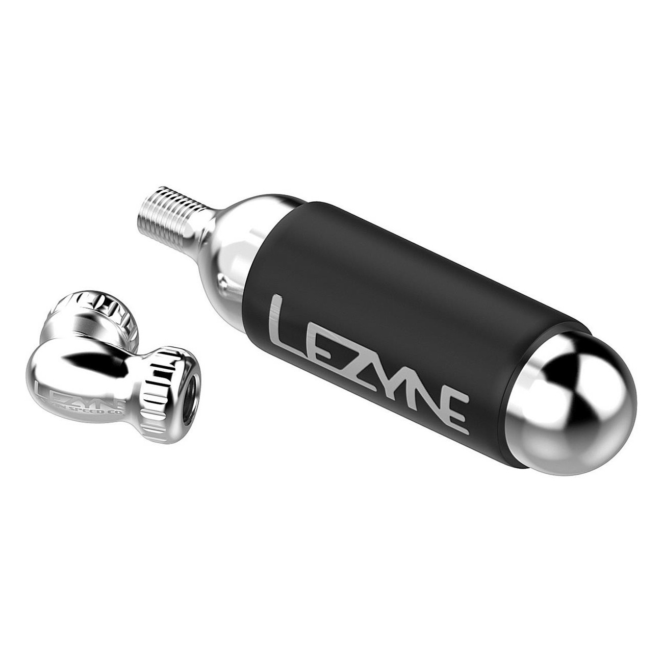 Bomba Lezyne CO2 Twin Speed Drive CNC con Cartucho 25g Plata - Inflado Rápido - 2