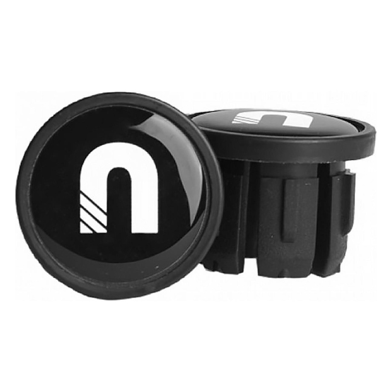 Nabico Racing Handlebar Plugs in Plastic/Gel with Elegant Logo - 1