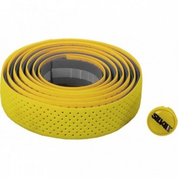 Yellow Polyurethane Handlebar Tape with Holes for Adults - Comfort & Style - 1