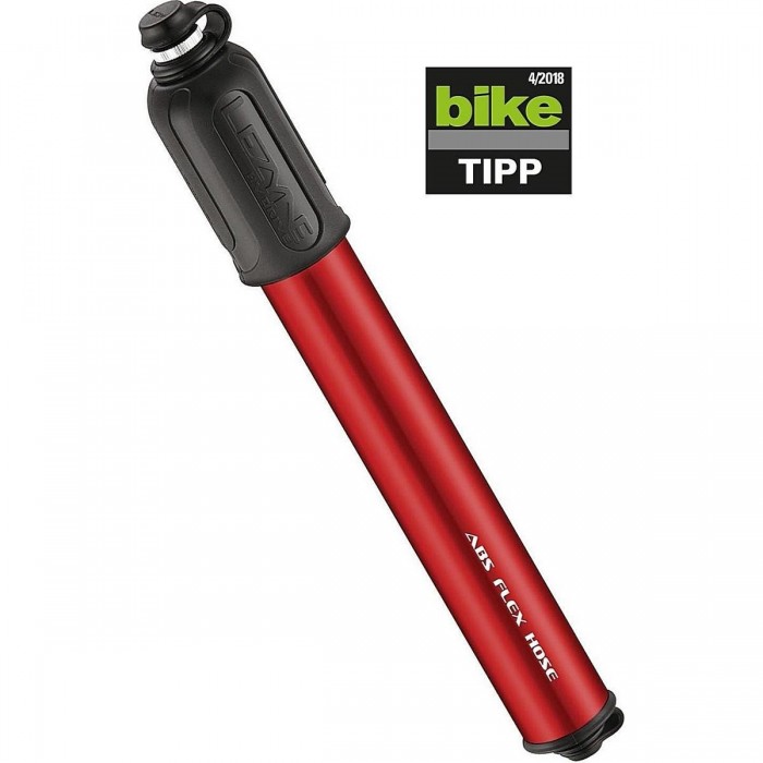 Pompe à main Lezyne CNC Drive HV Rouge compacte et légère avec tuyau ABS Flex - 1