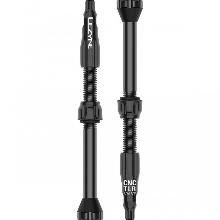 Valve Tubeless Lezyne CNC 60mm en Aluminium Noir avec Extracteur Intégré - 1