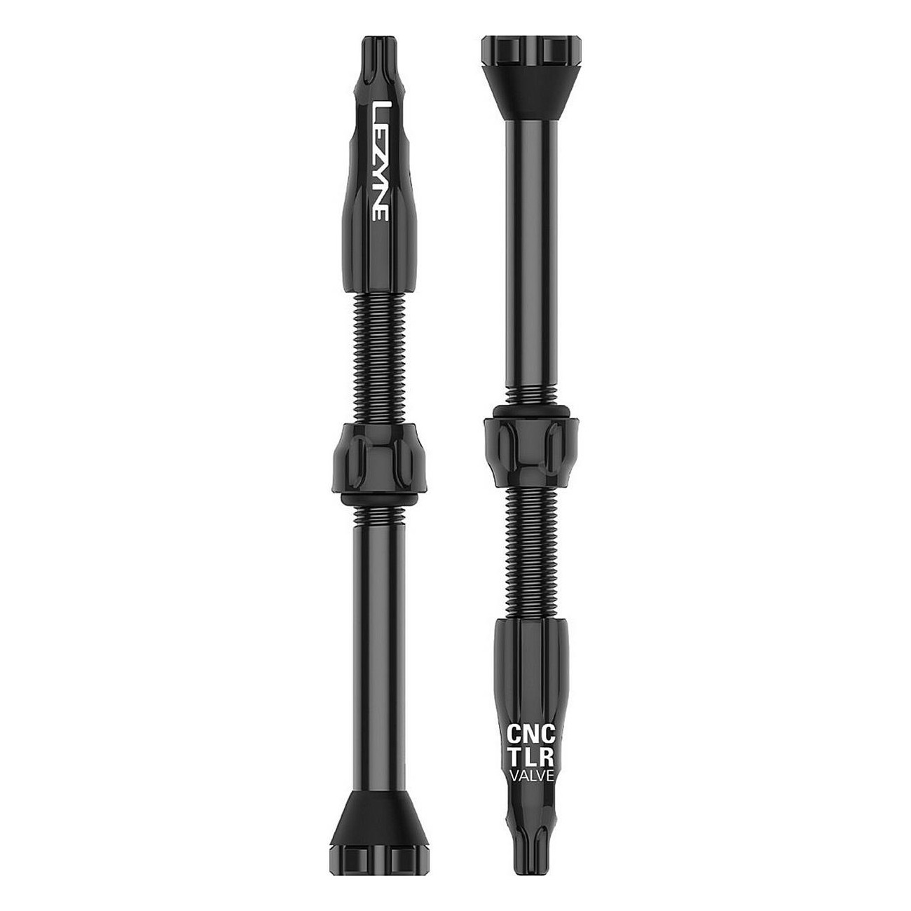 Válvula Tubeless Lezyne CNC 60mm de Aluminio Negro con Extractor Integrado - 1