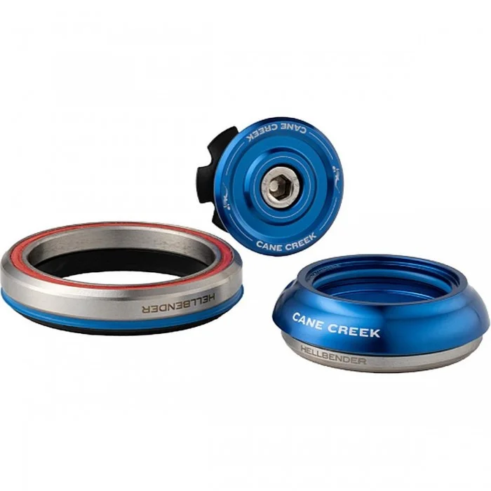 Serie Sterzo Integrata Hellbender 70 Tapered IS41/28.6 IS52/40 Blu - Cuscinetti in Acciaio Inossidabile - 1 - Serie sterzo e tap