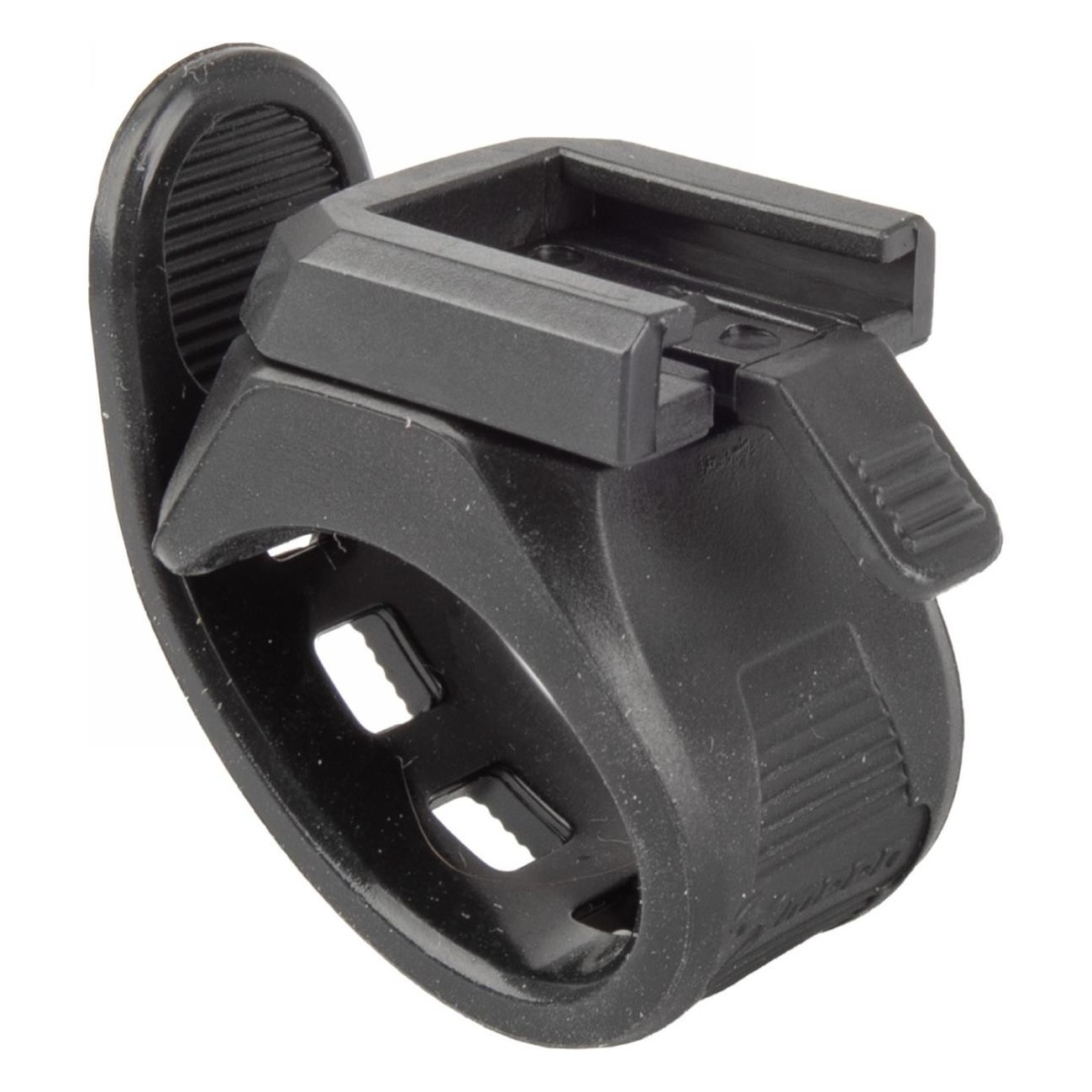 Staffa Manubrio per Luci Bici, Nero, Rotazione 360°, Diametro 19-31,8 mm, Montaggio Senza Attrezzi - 1 - Supporti e adattatori -