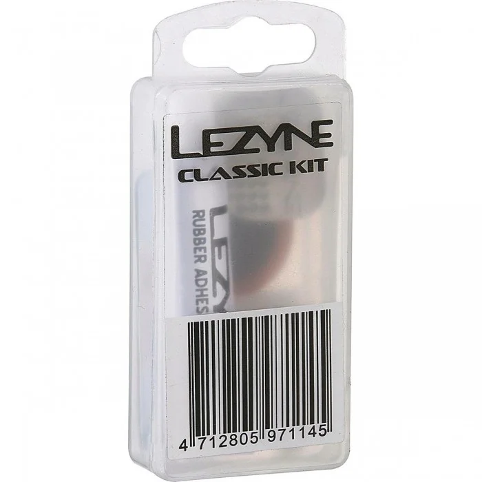 Lezyne Classic Reparaturset für Radfahren - Kunststoffbox mit 7 cc Kleber, 6 runden und 2 ovalen Patches, Reifenheber - 1