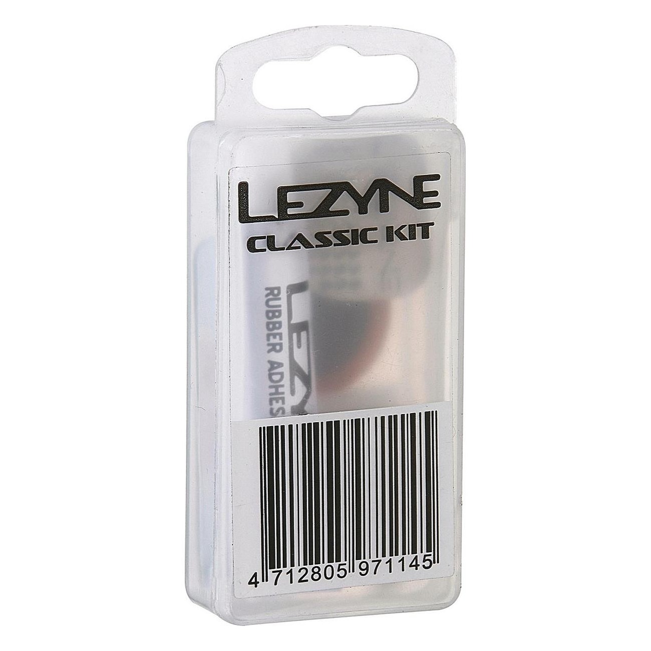 Kit de Reparación Lezyne Clásico para Ciclismo - Caja de Plástico con Pegamento 7 cc, 6 Parches Redondos, 2 Parches Ovales y Pal