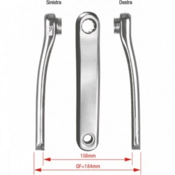 Par de bielas Metropolis Bosch ISIS 172,5mm en Aluminio Plata AL6061/T6 - 1