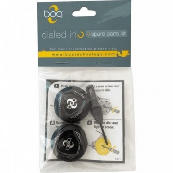 BOA IP1 Black Replacement Wheel Kit for GIRO Shoes - Closure Caps - 1