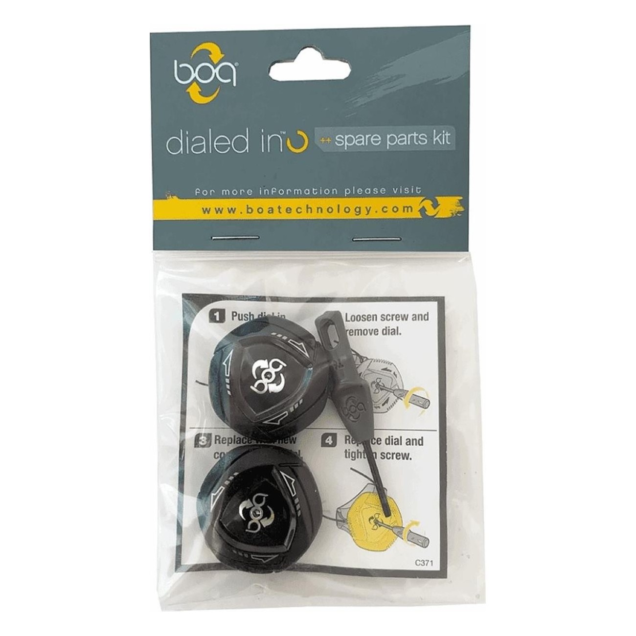 Kit de Repuesto Rueda BOA IP1 Negra para Zapatos GIRO - Tapas de Reemplazo - 1