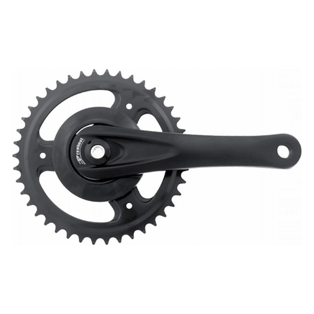 Black Aluminum Crankset 42D 170mm for Urban/City Bike - 1