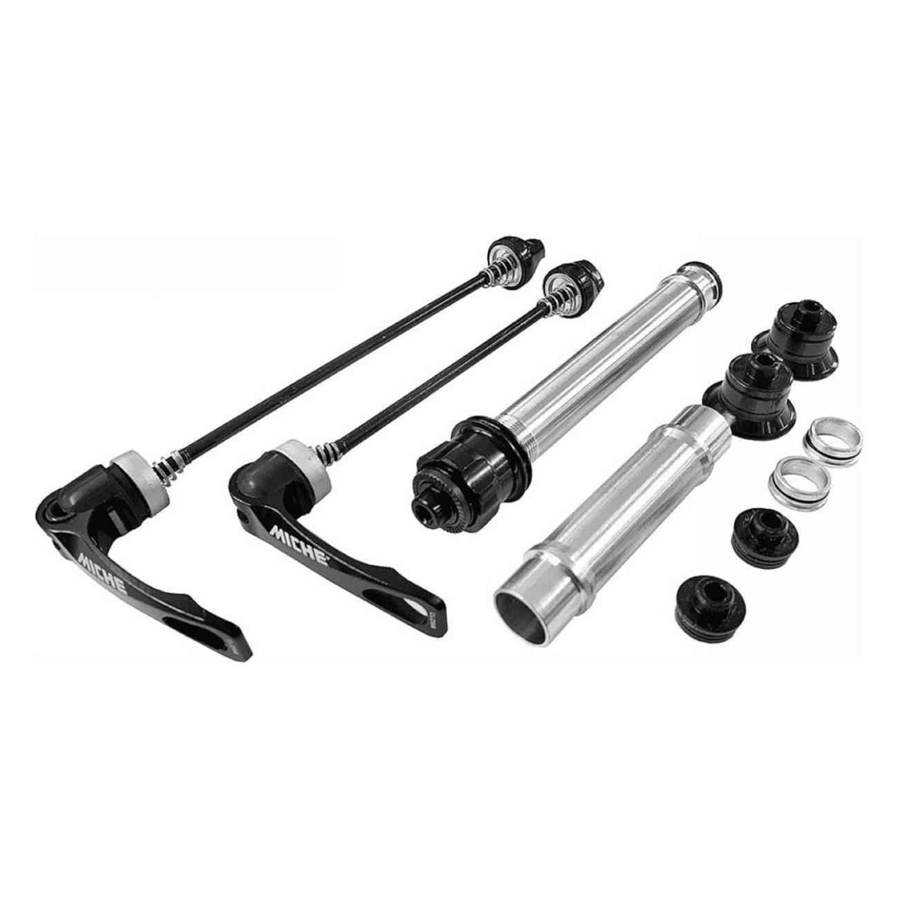 Miche Adapter Kit for TX12 Thru Axle to QR Conversion with Secure Locks - 1