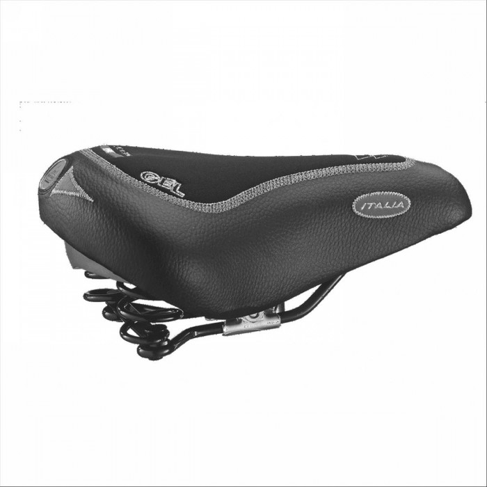 Selle Citybike Bravo Gel Noir avec Structure à Ressorts 275x180 mm 685g - 1