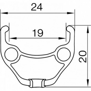 Aro Remerx Top Disc 26' 559x19mm, 32 Agujeros, Negro, AV, Ojal Simple - 2