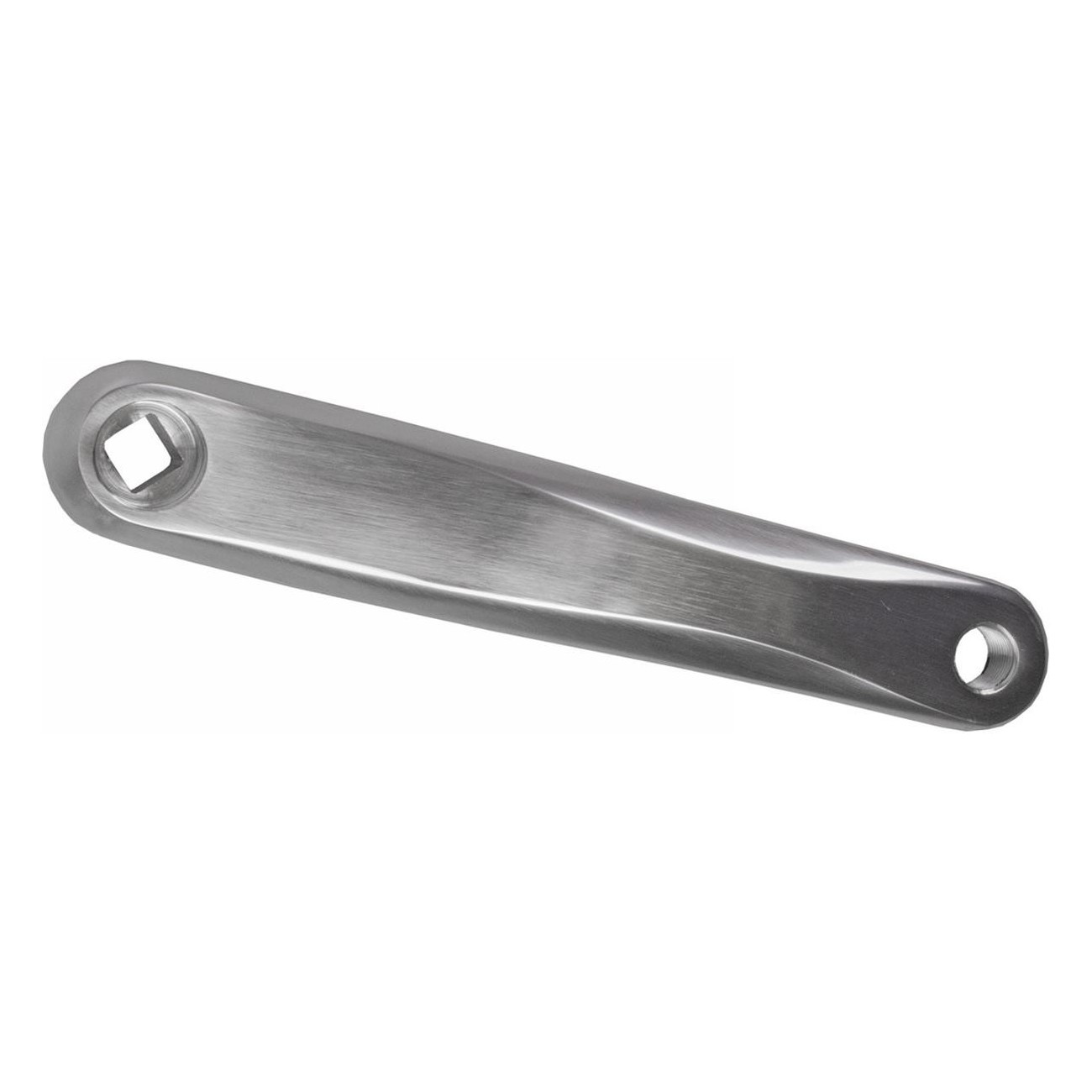 Left Crank Arm in Polished Silver Aluminum 175 mm with 20 mm Offset - 1