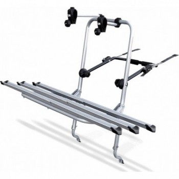 Menabo LOGIC Rear Bike Rack for 3 Bikes, Silver Steel, 45kg Capacity - 1