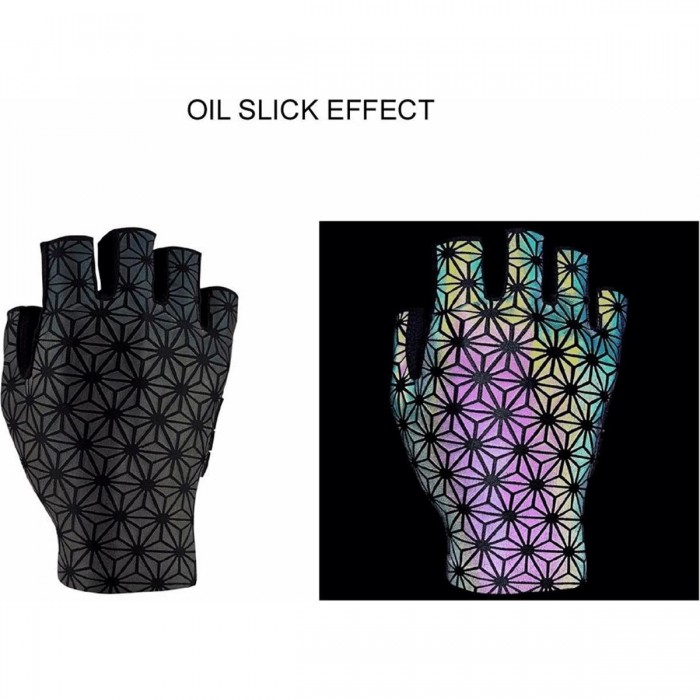 SupaG SHORT Gloves 100% Polyester, Oil Slick Design, Size M - SUPACAZ - 1