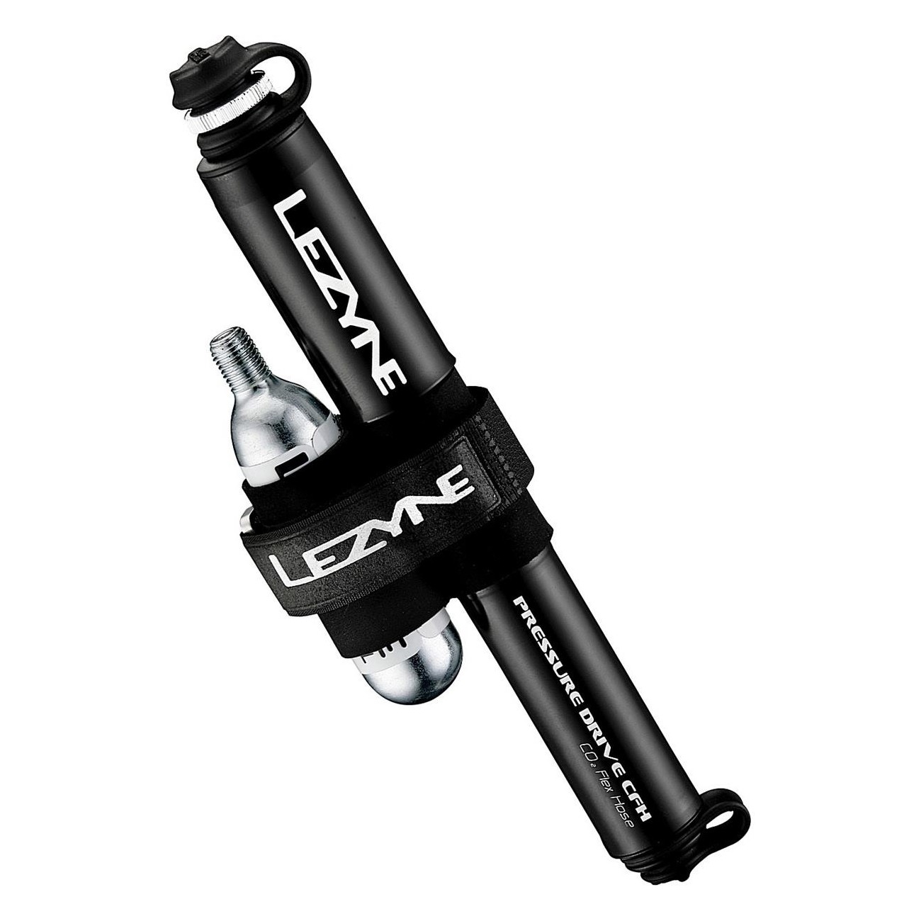 Bomba de Mano Lezyne CNC con Accionamiento a Presión CFH, 2 en 1, CO2 16g, Negra - 1