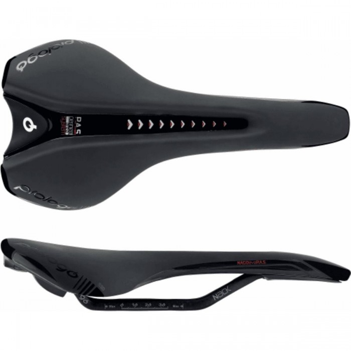 Nago Evo PAS TiroX Saddle in Microfiber and Carbon, 275x134mm, Black Unisex - 1