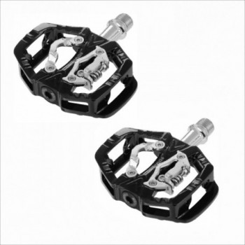 Pedales MTB Zeray ZP-109S Duales de Aluminio, Negros, 340g - Offroad - 1